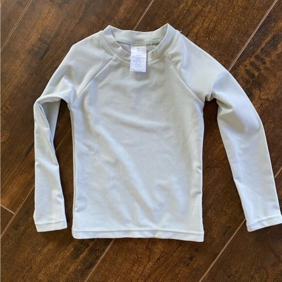 Jamie Kay Rashguard Rashvest Light Gray Neutral Shirt Size Baby Toddler 1Y - Picture 1 of 3